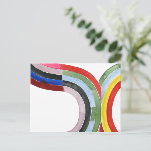 Deconstructed Rainbow - Horizontaal Briefkaart (Staand voorkant)