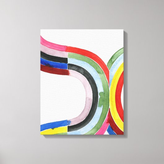 Deconstructed Rainbow - Horizontaal Canvas Afdruk (Voorkant)