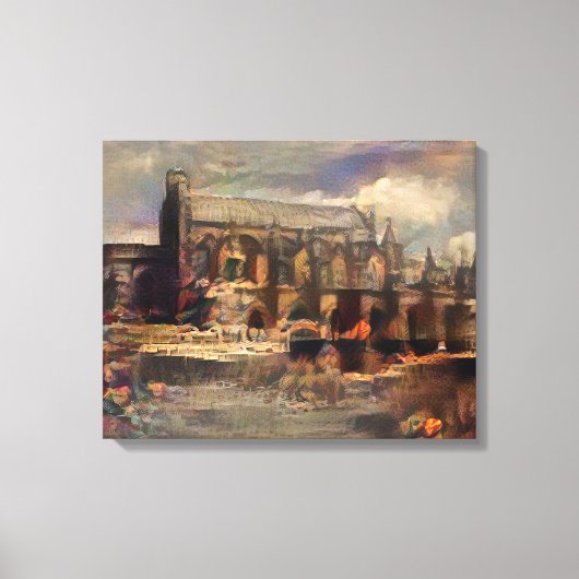 Deconstructed Rosslyn Chapel Canvas Afdruk (Voorkant)