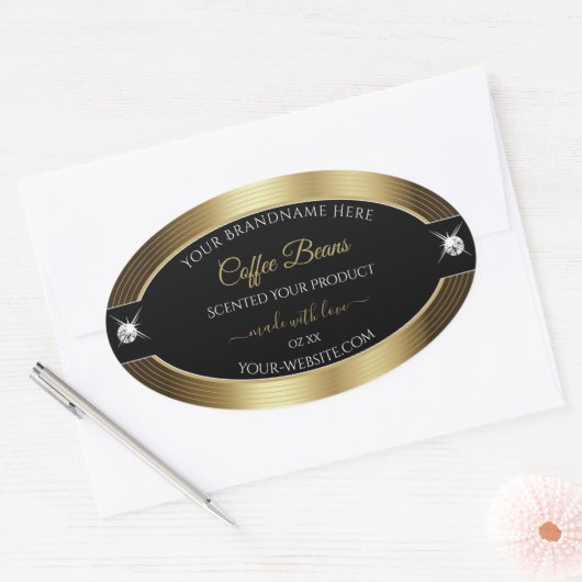 Décontracté café noir brillants Brown Étiquette pr (Enveloppe)