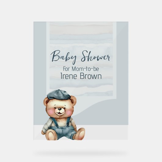 Décontracté Charming Baby shower Thème Acrylique S (Recto)