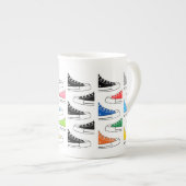 Décontracté Coloré Basket os Chine Mug (Devant droit)