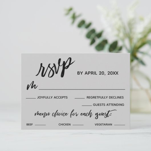 Décontracté écriture manuscrite Menu Choix gris cl (Debout devant)