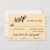 Décontracté écriture manuscrite Menu Choix Pale Pe (Devant)