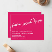 Décontracté Home Sweet Home Nouvelle adresse Carte (Devant/Arrière en situation)