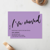 Décontracté J'ai déplacé Purple Nouvelle carte d'a (Devant/Arrière en situation)