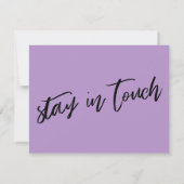 Décontracté J'ai déplacé Purple Nouvelle carte d'a (Dos)