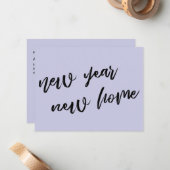 Décontracté Lavande Nouvel An Nouveau Faire-part (Devant/Arrière en situation)