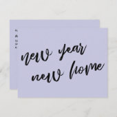 Décontracté Lavande Nouvel An Nouveau Faire-part (Devant / Derrière)