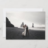 Décontracté moderne Merci Script Mariage photo (Dos)
