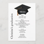 Décontracté noir et blanc Graduation soirée menu d (Devant)