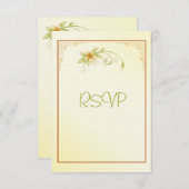 Décontracté printemps Floral Faire-part de mariage (Devant / Derrière)