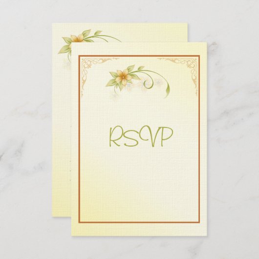 Décontracté printemps Floral Faire-part de mariage (Devant / Derrière)