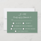 Décontracté Sage Vert Simple Moderne RSVP (Devant)