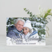 Décontracté Script moderne Joyeux vacances hiver p (Debout devant)