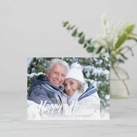 Décontracté Script moderne Joyeux vacances hiver p (Debout devant)