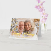 Décontracté Script moderne Joyeux vacances Photo (Orchidée)