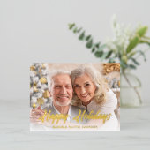 Décontracté Script moderne Joyeux vacances Photo (Debout devant)