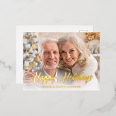 Décontracté Script moderne Joyeux vacances Photo (Recto/Verso)