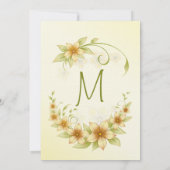 Décontracté Spring Floral Faire-part de mariage (Dos)