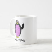 Décontracté Vendredi Penguin Funny Mug (Devant gauche)