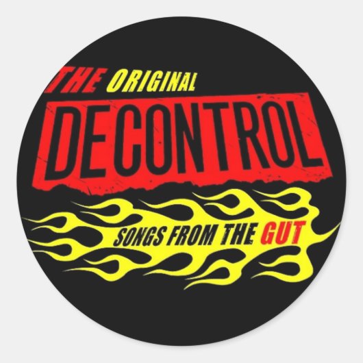 Decontrol Round Sticker (Voorkant)