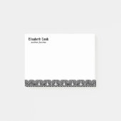 Decopatroon zwart en wit, aangepaste tekst post-it® notes (Voorkant)