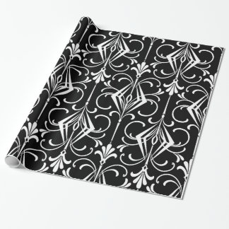 Decopatroon zwart/wit cadeaupapier