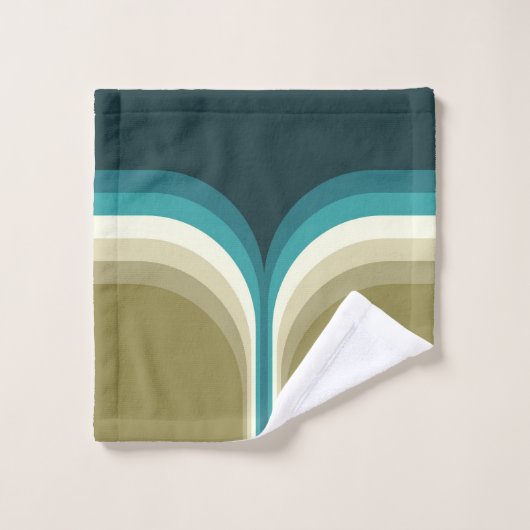 Décor à deux arches de style rétro (Gant de toilette)