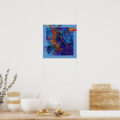 decor abstraction art poster (Keuken)