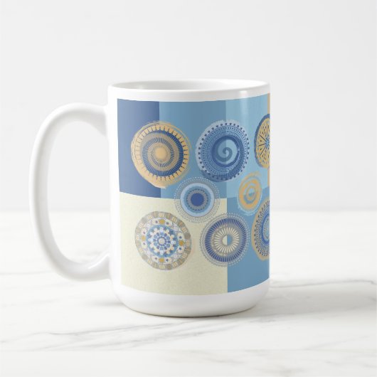 Décor Abstrait Circle Design Café Mug (Gauche)