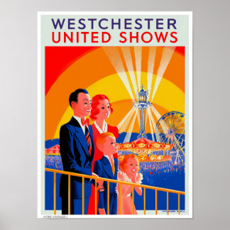 DÉCOR : AFFICHE DE CIRQUE/FOIRE VINTAGE