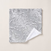 Décor Argent Monogramme Ensemble de serviettes de  (Gant de toilette)