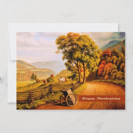 Décor Automne Design Thanksgiving Invitations (Devant)