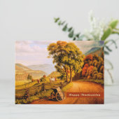 Décor Automne Design Thanksgiving Invitations (Debout devant)