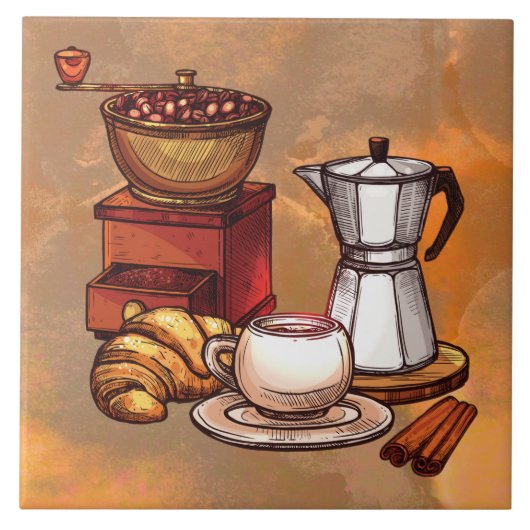 Décor café cool carreaux céramique (Devant)