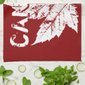 Décor canadien de serviette de thé de serviette de (Plié)