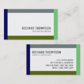 Décor carte de visite professionnel avec bordure c (Devant / Derrière)