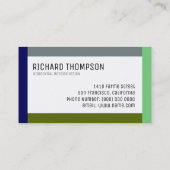 Décor carte de visite professionnel avec bordure c (Dos)