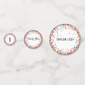 Décor Confetti couleur arc-en-ciel pour Anniversai (Derrière)