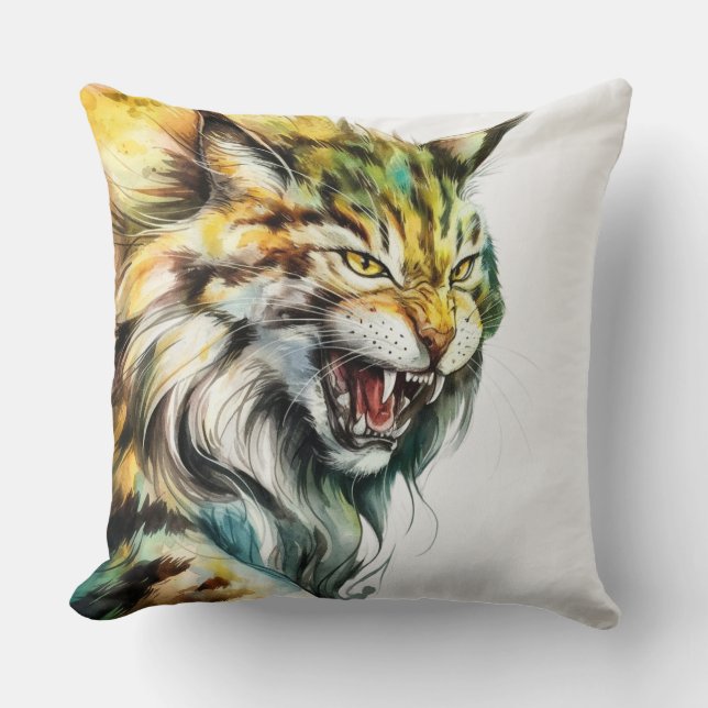 Décor cosy Coussin de chat luxuriant pour Amoureux (Recto)