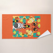 Décor d'animaux de la jungle de pépinière (Serviette de bain)