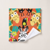 Décor d'animaux de la jungle de pépinière (Gant de toilette)