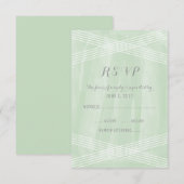 Décor d'aquarelle verte RSVP (Devant / Derrière)