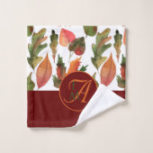 Décor d'automne monogramme Feuilles d'automne Bour (Gant de toilette)