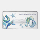 Décor de bureau côtier personnalisable (Clavier et souris)