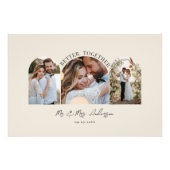 Décor de cadeau de mariage multi photo en crème na (Devant)