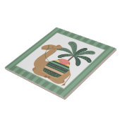 décor de chameau animal mignon artisanal carreaux  (Côté)