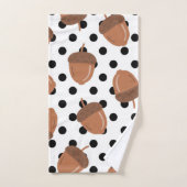 Décor de chute de Polka Botanique Noir & Blanc Aco (Serviette à main)