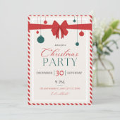 Décor de fête de Noël invitation personnalisable (Debout devant)